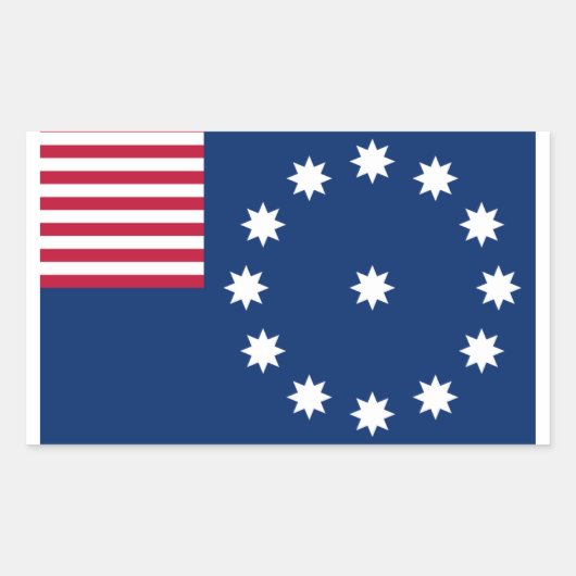 イーストン国旗の磁石 長方形シール (正面)