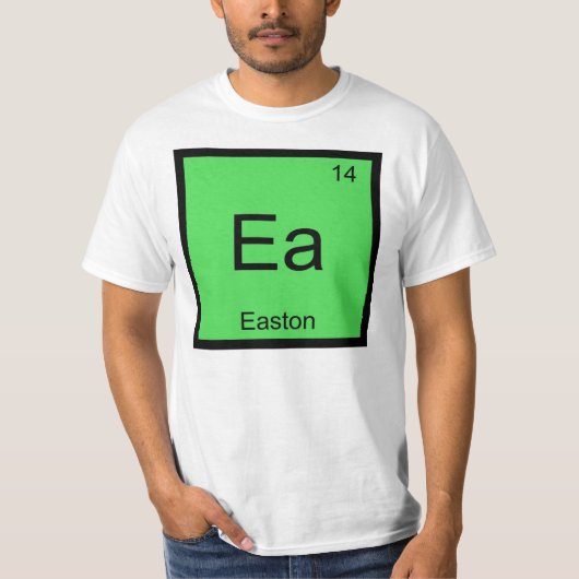 イーストン 名前 化学 元素 周期表 Tシャツ (正面)