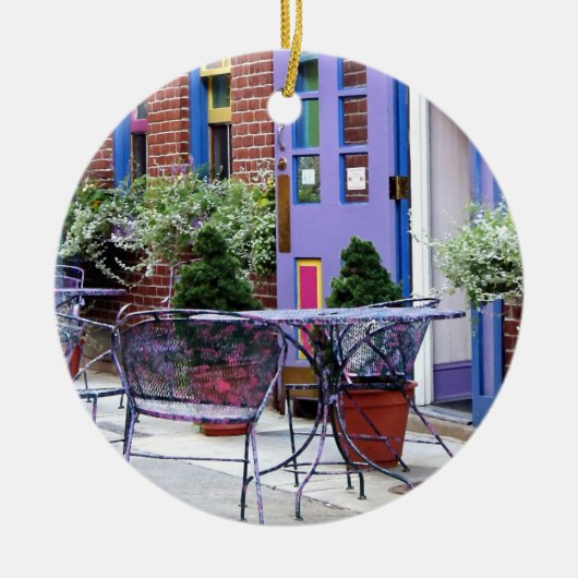 イーストンPA – 屋外シーティング セラミックオーナメント (正面)