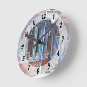 イーストンPA -通りとオープンドア ラウンド壁時計 (傾斜)