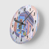 イーストンPA -通りウィンドベイウィンドウ ラウンド壁時計 (傾斜)