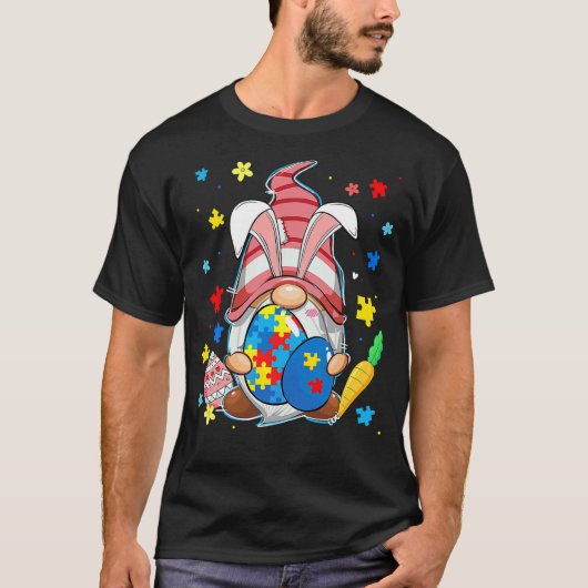 イースト自閉症啓発 ノーム 愛を受け入れる 理解する 愛する Tシャツ (正面)