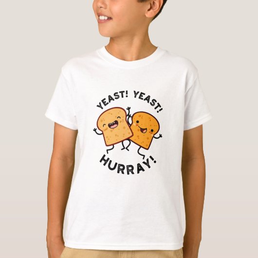 イースト菌大好き! 面白いパンジョーク Tシャツ (正面)