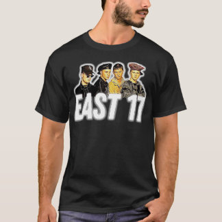 イースト17レトロ90sスタイルデザイン tシャツ