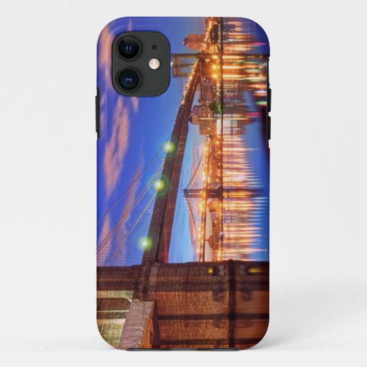 イースト・リバーのブルックリン橋、マンハッタン Case-Mate iPhoneケース (裏面)