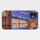 イースト・リバーのブルックリン橋、マンハッタン Case-Mate iPhoneケース (裏面(横))