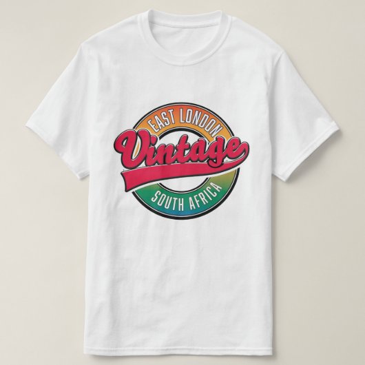 イースト・ロンドン南アフリカ ロゴ Tシャツ (デザイン正面)
