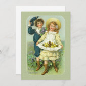 イースビクトリアンターの子どもとひよこ シーズンカード (正面/裏面)