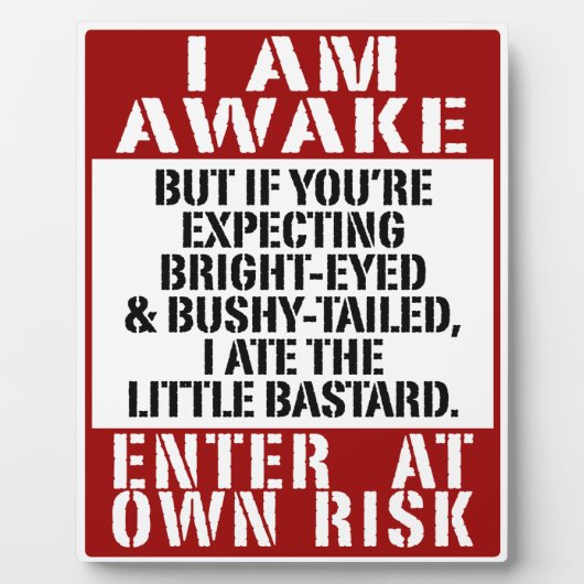 イーゼルのプラーク「I AM AWAKE」 フォトプラーク (正面)