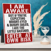 イーゼルのプラーク「I AM AWAKE」 フォトプラーク (側面)