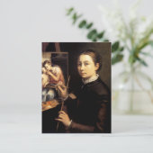 イーゼルの自画像 ポストカード (スタンド正面)