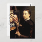 イーゼルの自画像 ポストカード (正面/裏面)