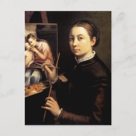 イーゼルの自画像 ポストカード (正面)