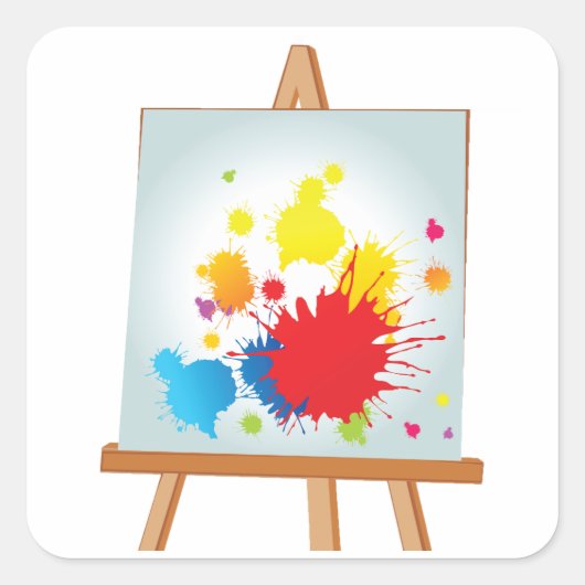 イーゼルアートステッカー スクエアシール (正面)