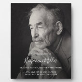 イーゼルパーソナライズされたスタンドの写真とメッセージ フォトプラーク (正面)