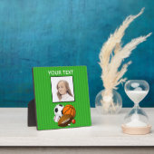 イーゼルパーソナライズされた付きスポーツ写真プラーク フォトプラーク (インサイチュ)