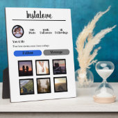 イーゼルパーソナライズされた付き卓上プラーク フォトプラーク (側面)