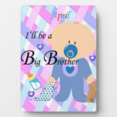 イーゼルビッグブラザー付き卓上プラーク4月 フォトプラーク (正面)