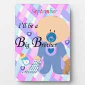 イーゼルビッグブラザー付き卓上プラーク9月 フォトプラーク (正面)