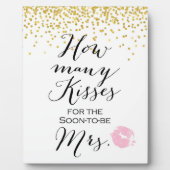 イーゼルプラークにキスが署名する回数 フォトプラーク (正面)