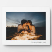 イーゼルミニマルパーソナライズされた付き写真プラーク フォトプラーク (正面)