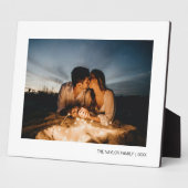 イーゼルミニマルパーソナライズされた付き写真プラーク フォトプラーク (側面)