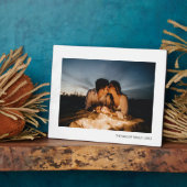 イーゼルミニマルパーソナライズされた付き写真プラーク フォトプラーク (側面)