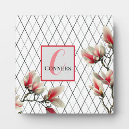 イーゼルモノグラムの付き卓上プレート フォトプラーク