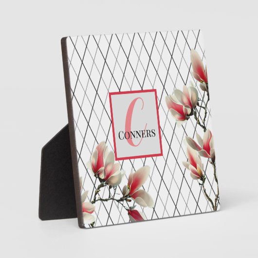 イーゼルモノグラムの付き卓上プレート フォトプラーク (正面)