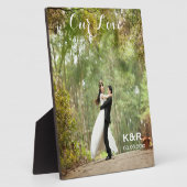 イーゼルモノグラムの結婚付き写真プラーク フォトプラーク (側面)