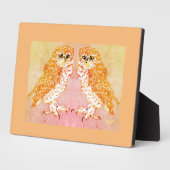 イーゼル付きキャンバス： Owls フォトプラーク (側面)