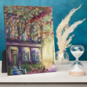 イーゼル付きパープルタウンハウスアートプラーク フォトプラーク (側面)