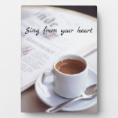 イーゼル付きモーニングコーヒープラーク フォトプラーク (正面)