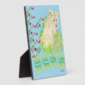 イーゼル付き卓上プラーク：アフリカライオン フォトプラーク (側面)