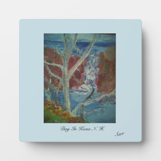 イーゼル付き卓上プラーク：キーンN.H. フォトプラーク (正面)