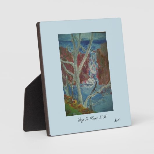 イーゼル付き卓上プラーク：キーンN.H. フォトプラーク (正面)