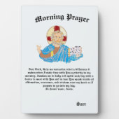 イーゼル付き卓上プラーク：朝の祈りの言葉 フォトプラーク (正面)