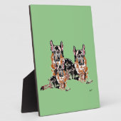 イーゼル付き卓上プラーク： GERMAN SHEPHERDS フォトプラーク (側面)