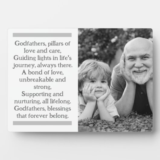 イーゼル付き神カスタム父と神の子の額 フォトプラーク (正面)