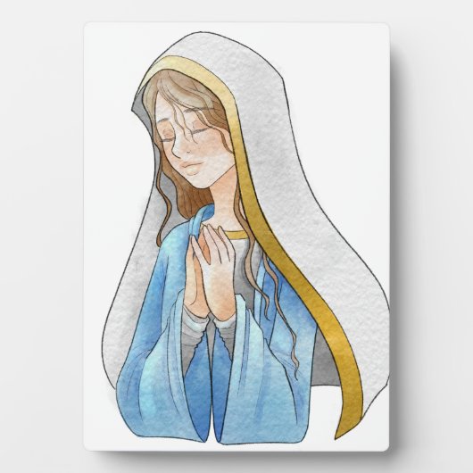 イーゼル付き神聖なメアリー卓上プラーク フォトプラーク (正面)
