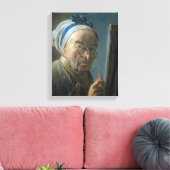 イーゼル付き自画像、c.1775-79 キャンバスプリント (インサイチュ (リビング))