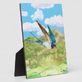 イーゼル付き鳥の情景プラーク フォトプラーク (側面)