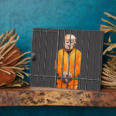 イーゼル付き8x10刑務所でトランプ フォトプラーク (側面)