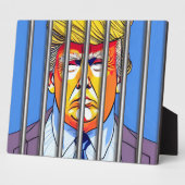 イーゼル付き8x10刑務所でトランプ フォトプラーク (側面)