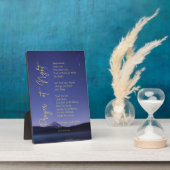 イーゼル保付きナイト祈りの言葉時計 フォトプラーク (側面)