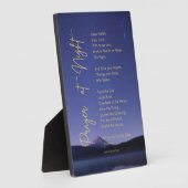 イーゼル保付きナイト祈りの言葉時計 フォトプラーク (側面)