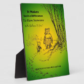 イーゼル信じ付き卓上の額「誰か」 フォトプラーク (側面)