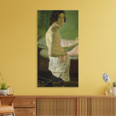 イーゼル前の自画像， c.1828 キャンバスプリント (インサイチュ (リビング))