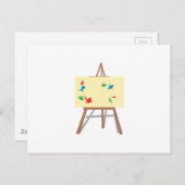 イーゼル絵を描と ポストカード (正面/裏面)