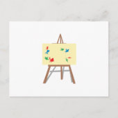 イーゼル絵を描と ポストカード (正面)